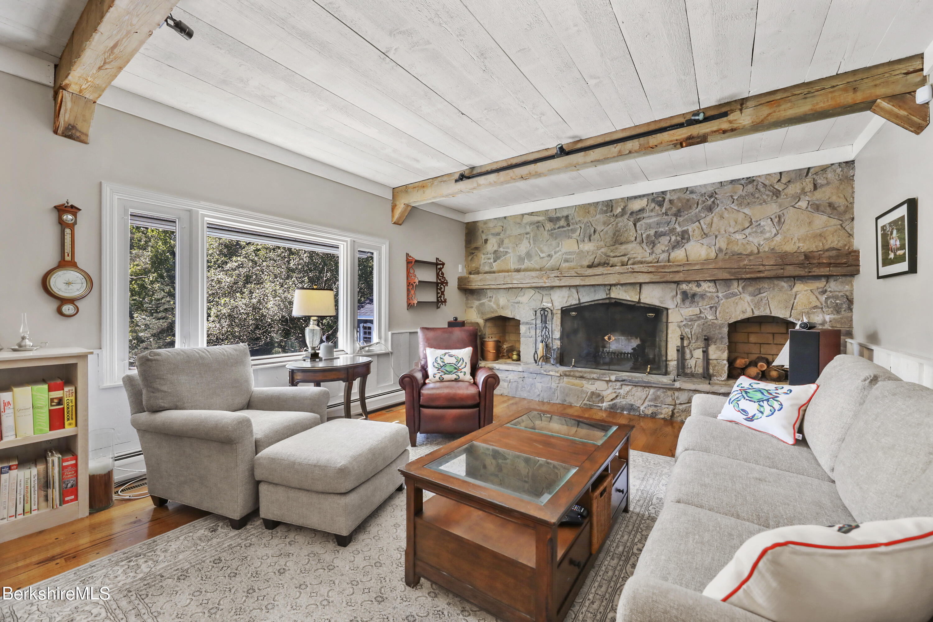 84 Brookside Drive Pittsfield, MA 01201 - Photo 15 of 54 a living room with furniture and a fireplace