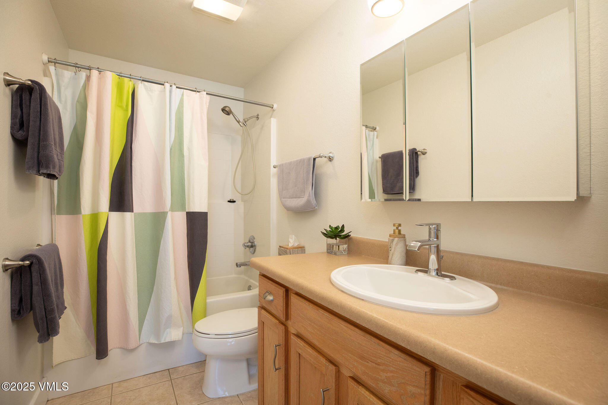 216 Main Street, Unit R311 Edwards, CO 81632 - Photo 7 of 9 a bathroom with a sink a toilet a mirror and shower