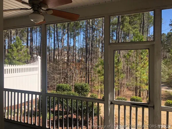 a view of a porch