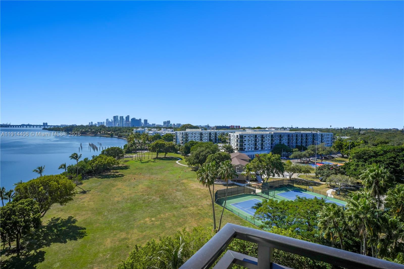 720 Northeast 69th Street, Unit 9W Miami, FL 33138 - Photo 21 of 27 a view of a lake from a balcony