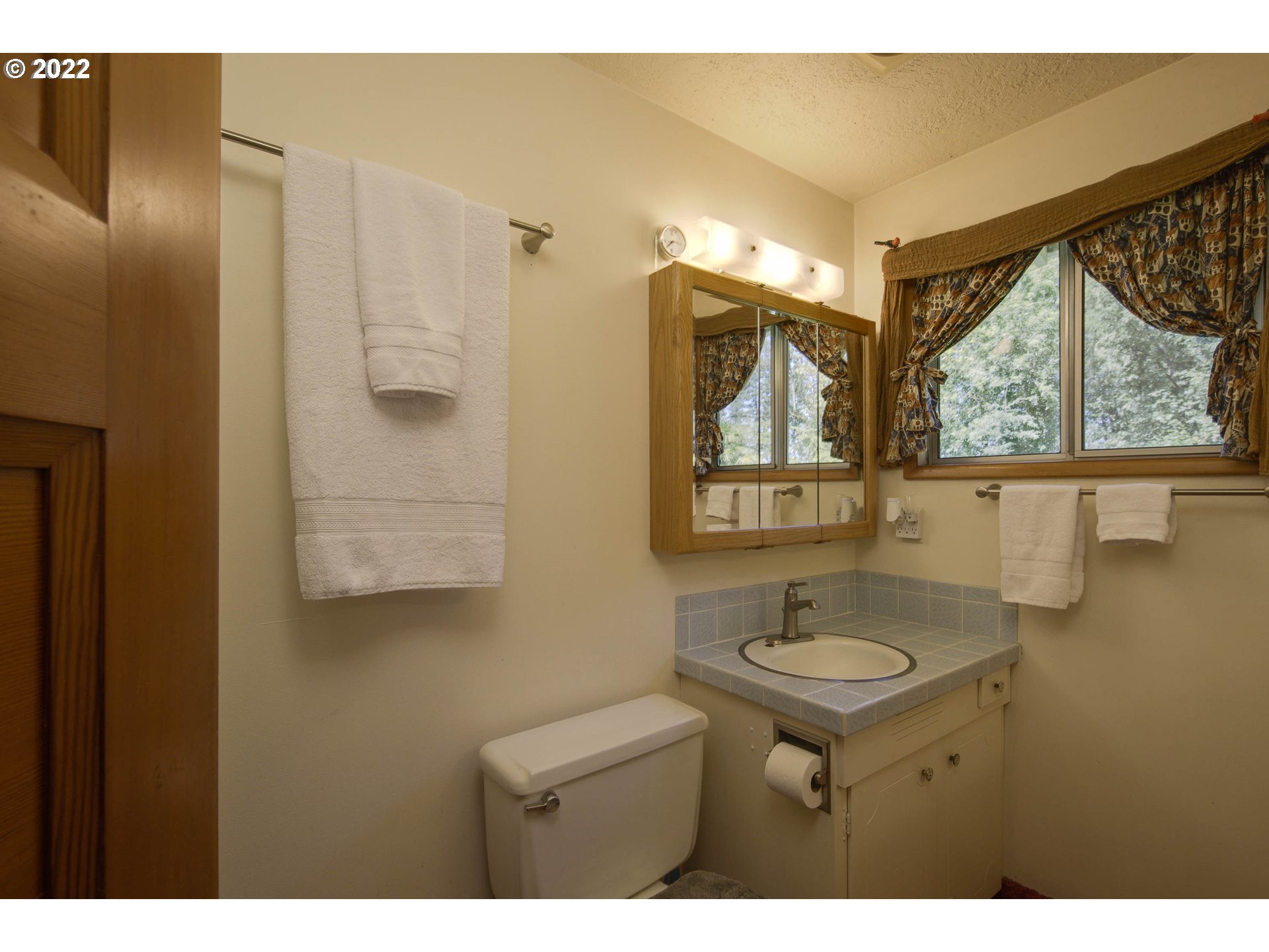 10419 Crosby Road Northeast Woodburn, OR 97071 - Photo 14 of 32 a bathroom with a sink a mirror and a shower