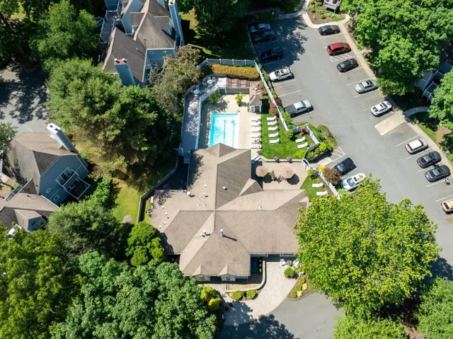 an aerial view of residential house with outdoor space
