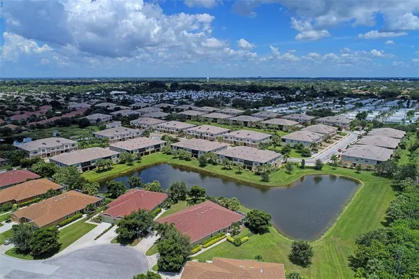 an aerial view of a city