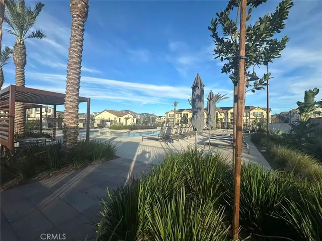 a view of a yard with plants