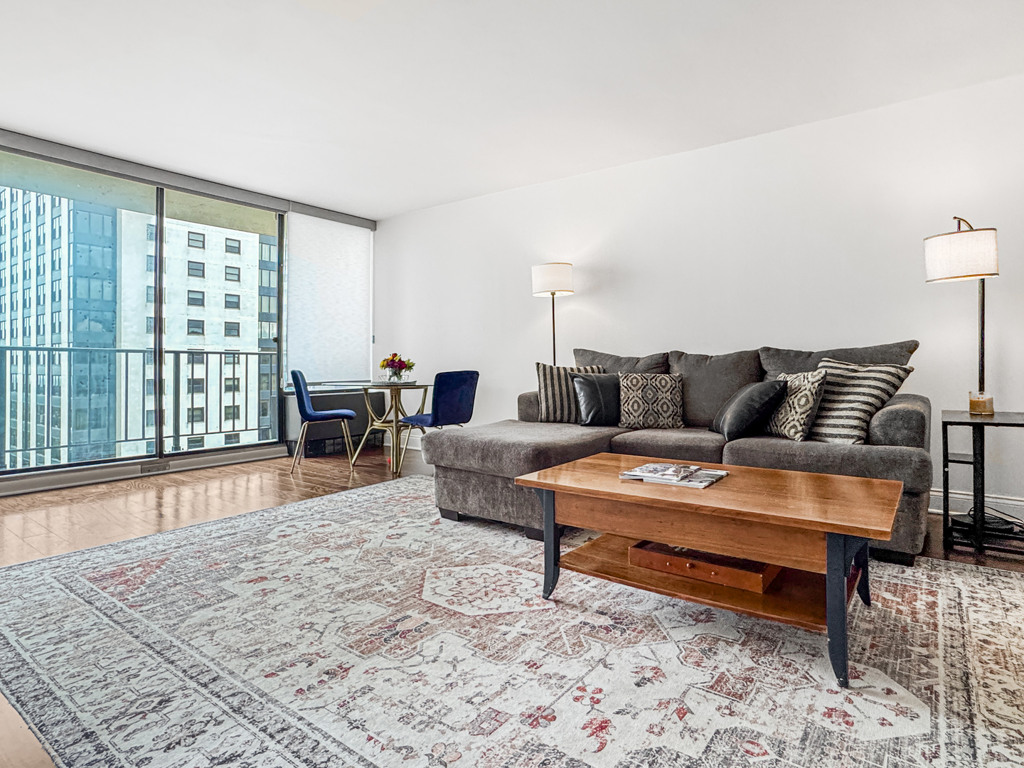 3150 North Sheridan Road, Unit 10C Chicago, IL 60657 - Photo 11 of 32 a living room with furniture and a rug
