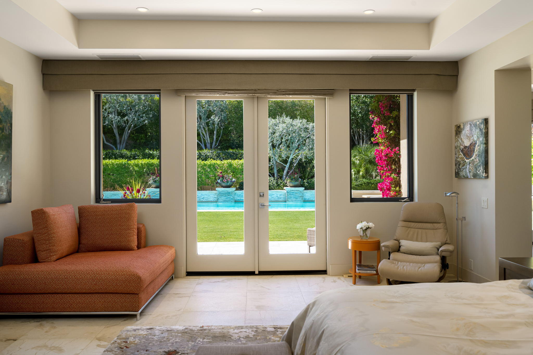 70345 Placerville Road Rancho Mirage, CA 92270 - Photo 49 of 116 a bedroom with furniture and a large window