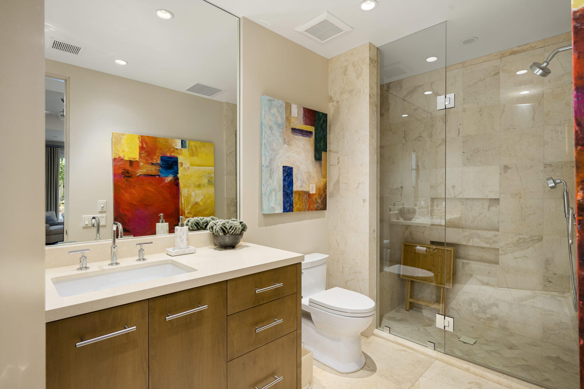 70345 Placerville Road Rancho Mirage, CA 92270 - Photo 64 of 116 a bathroom with a sink a toilet and shower