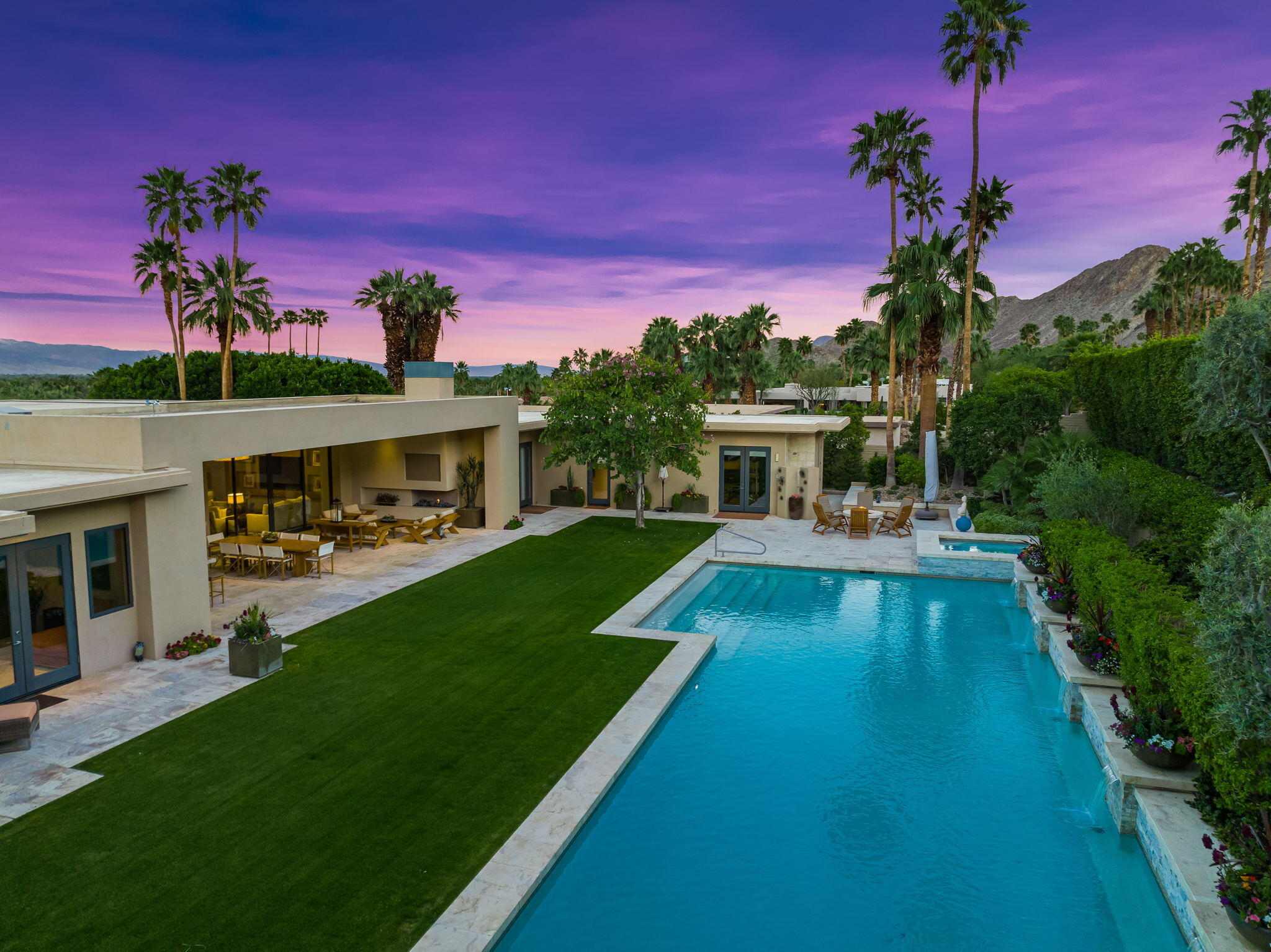 70345 Placerville Road Rancho Mirage, CA 92270 - Photo 67 of 116 a view of house with swimming pool yard and outdoor seating