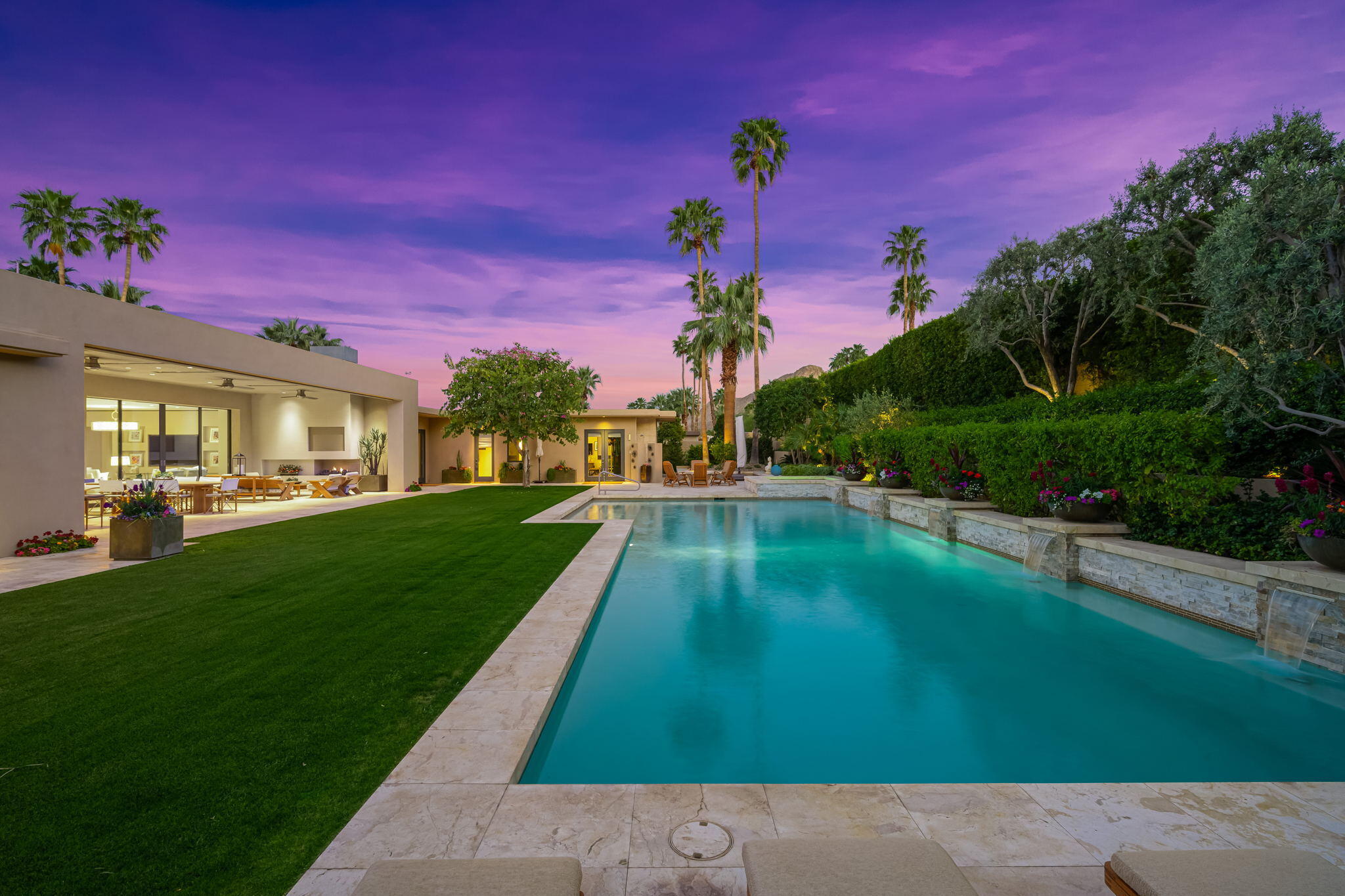 70345 Placerville Road Rancho Mirage, CA 92270 - Photo 77 of 116 a view of yard with swimming pool and green space