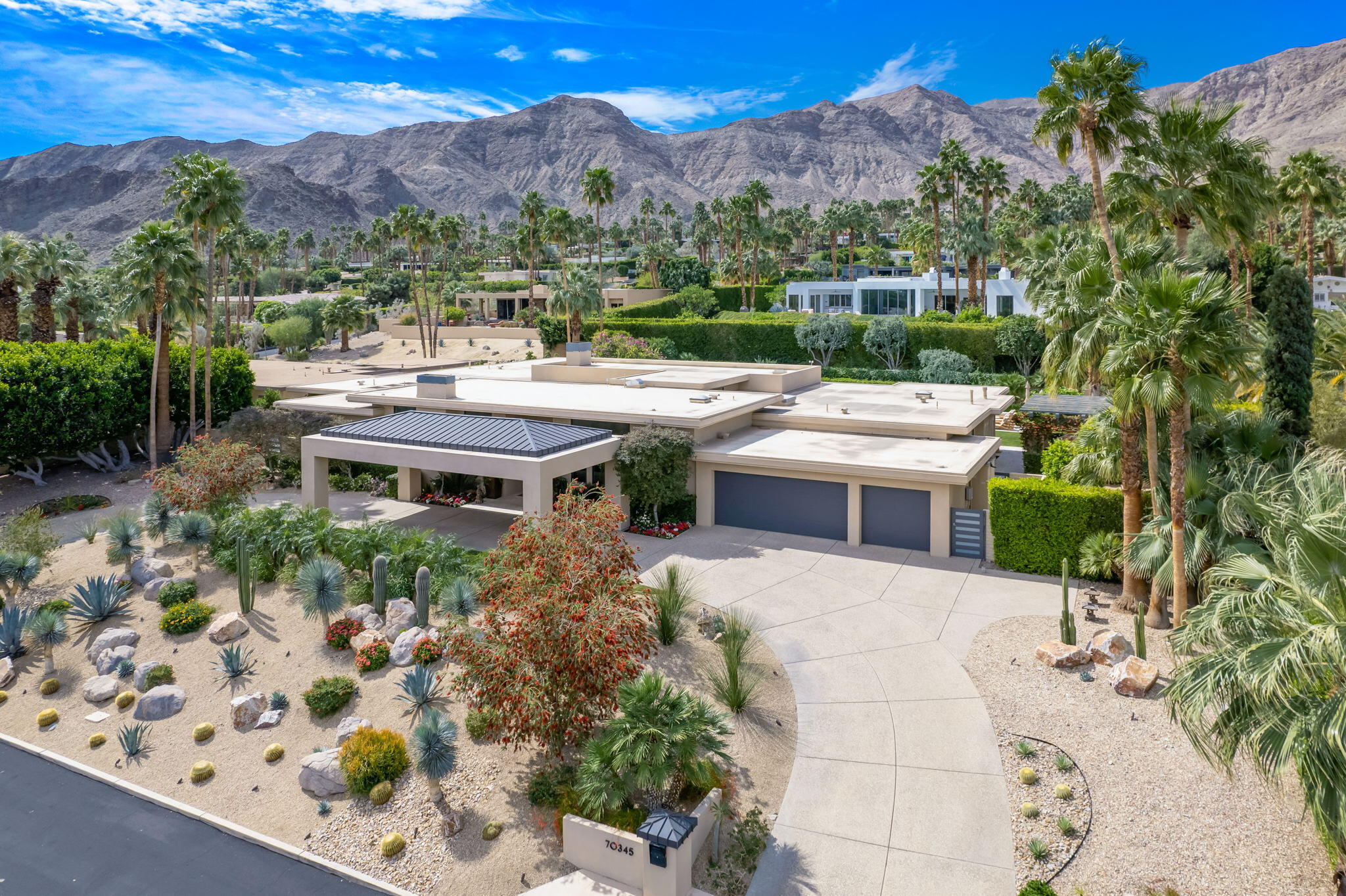 70345 Placerville Road Rancho Mirage, CA 92270 - Photo 86 of 116 an aerial view of a house with a yard