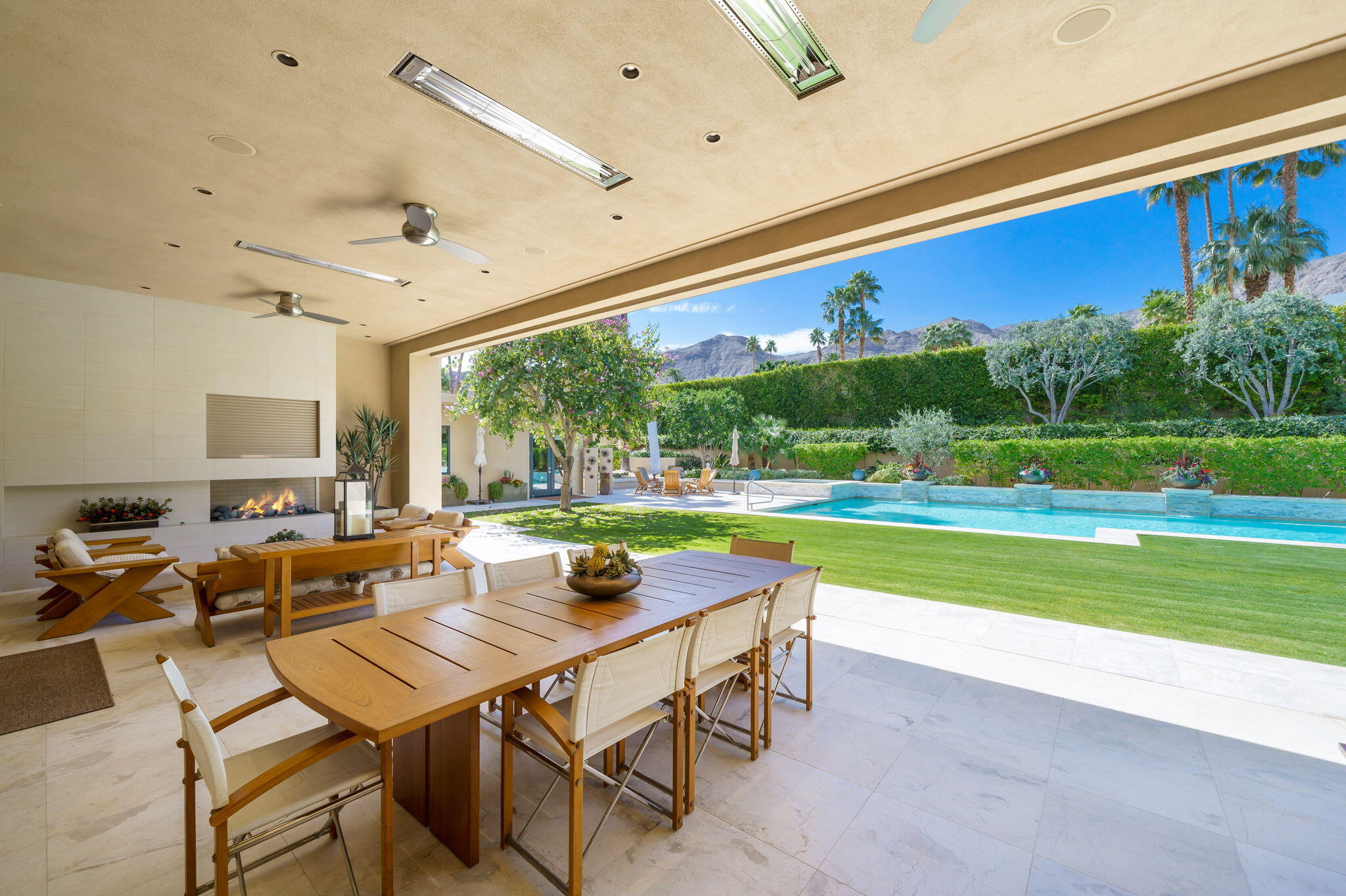 70345 Placerville Road Rancho Mirage, CA 92270 - Photo 95 of 116 a view of a patio with a table and chairs