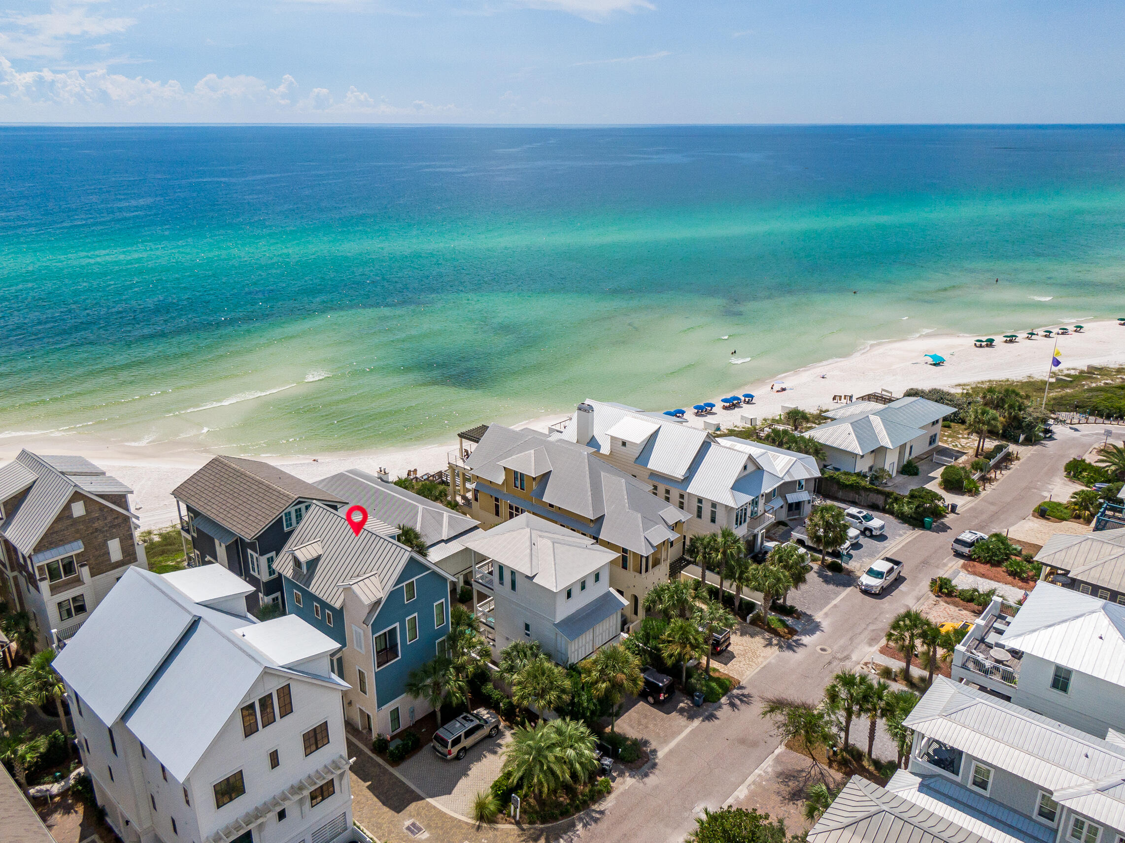 244 Winston Lane Inlet Beach, FL 32461 - Photo 54 of 61 an aerial view of a house with garden space and ocean view