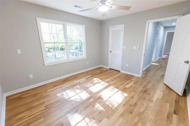 a view of an empty room and window