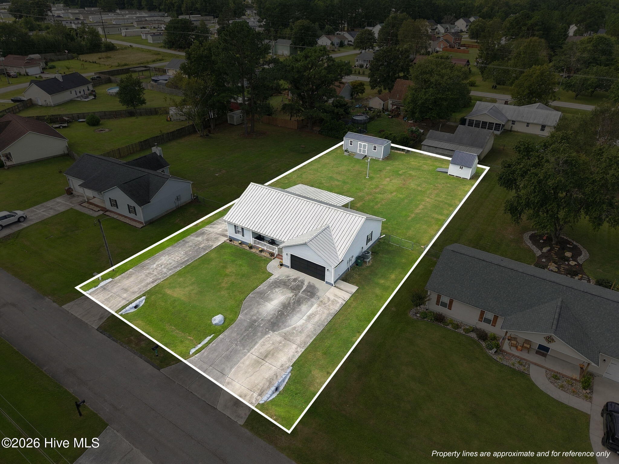 107 Fodder Drive Hubert, NC 28539 - Photo 56 of 61 56_Aerial_Property_Lines