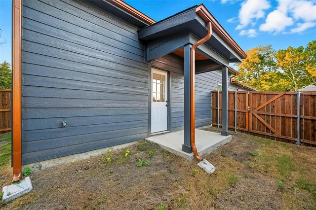 a backyard of a house