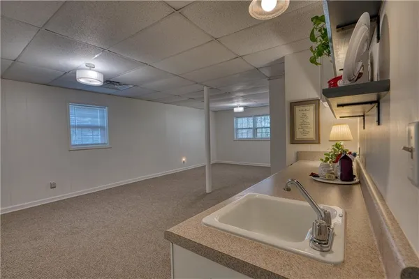 a bathroom with a sink and a tub