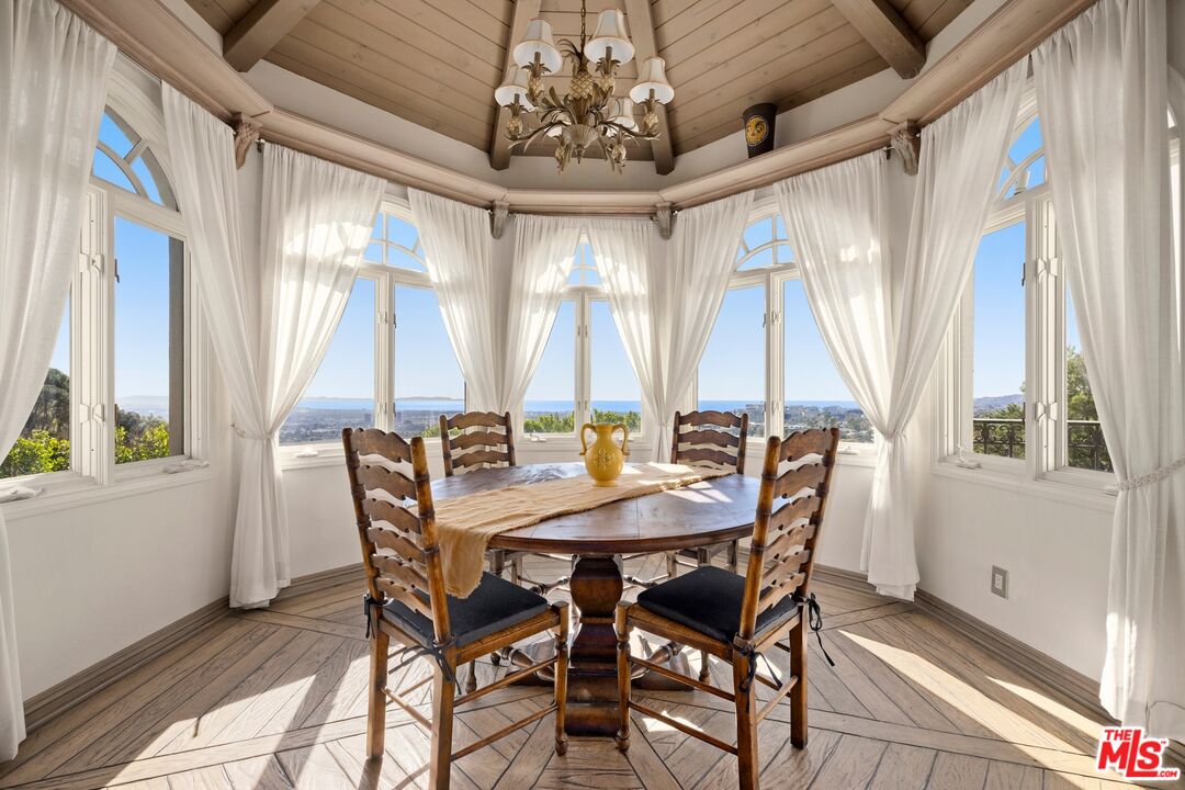 1041 Somera Road Los Angeles, CA 90077 - Photo 15 of 40 a view of a dining room with furniture and window