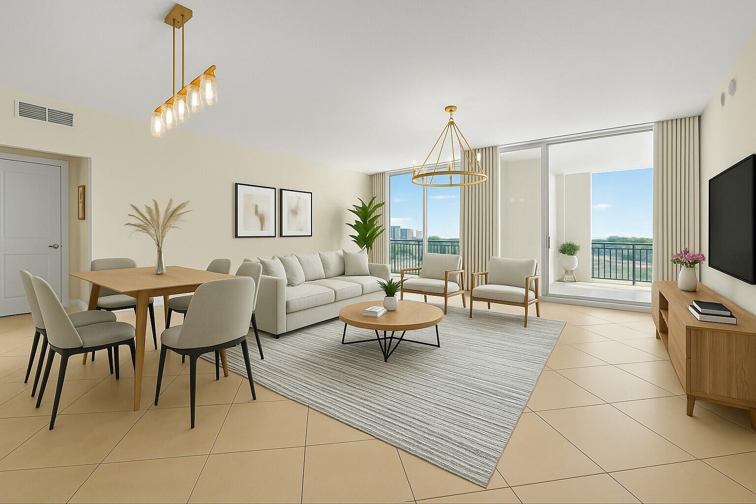 Living & Dining Virtually Staged ~