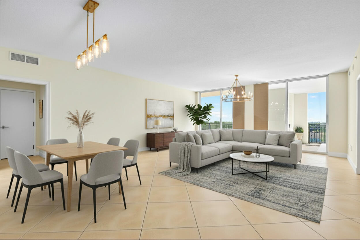 550 Okeechobee Boulevard, Unit 623 West Palm Beach, FL 33401 - Photo 12 of 121 Virtually Staged Living & Dining 1