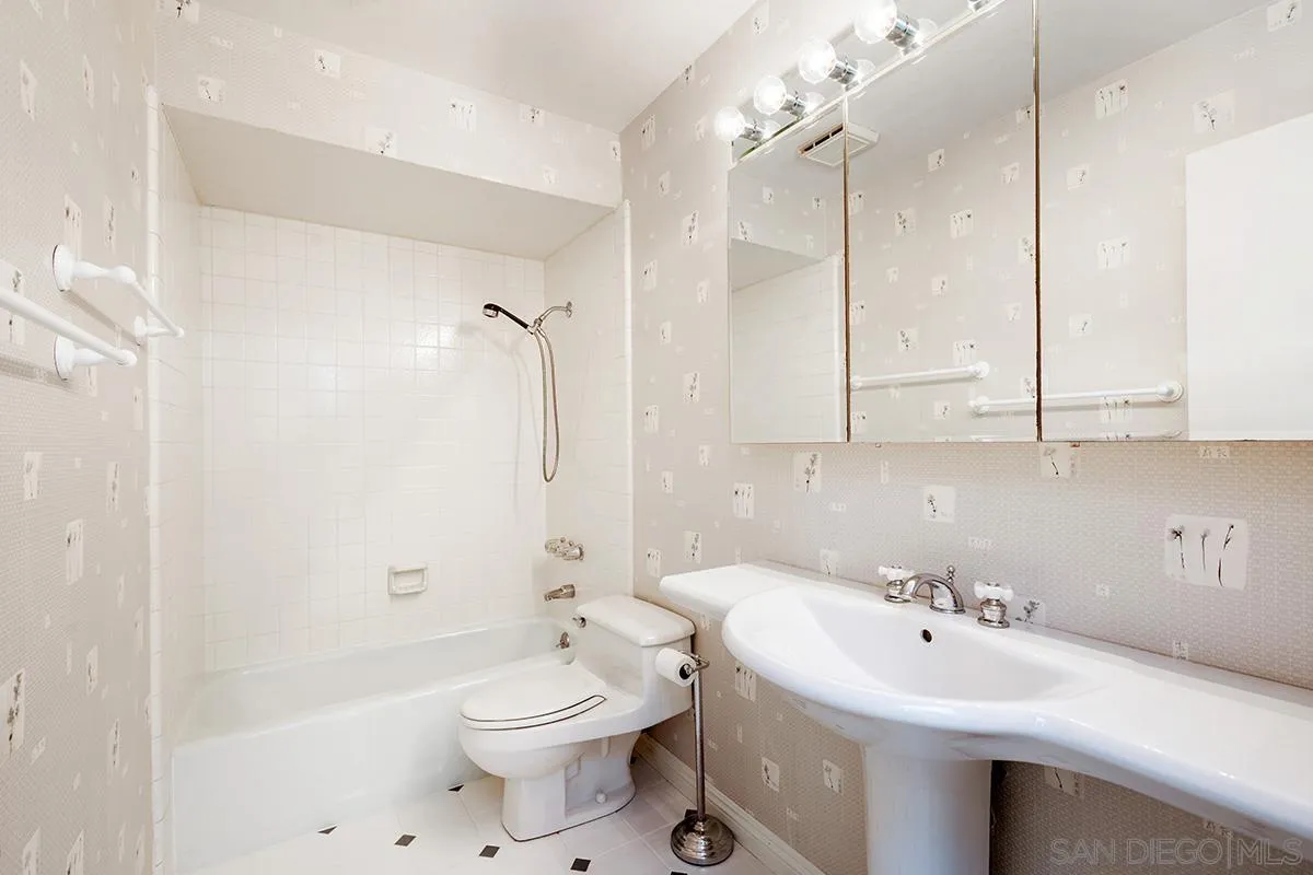 1332 Sun Valley Road Solana Beach, CA 92075 - Photo 30 of 38 a bathroom with a sink a toilet and shower