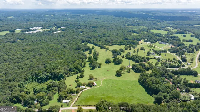 a view of a bunch of trees and houses