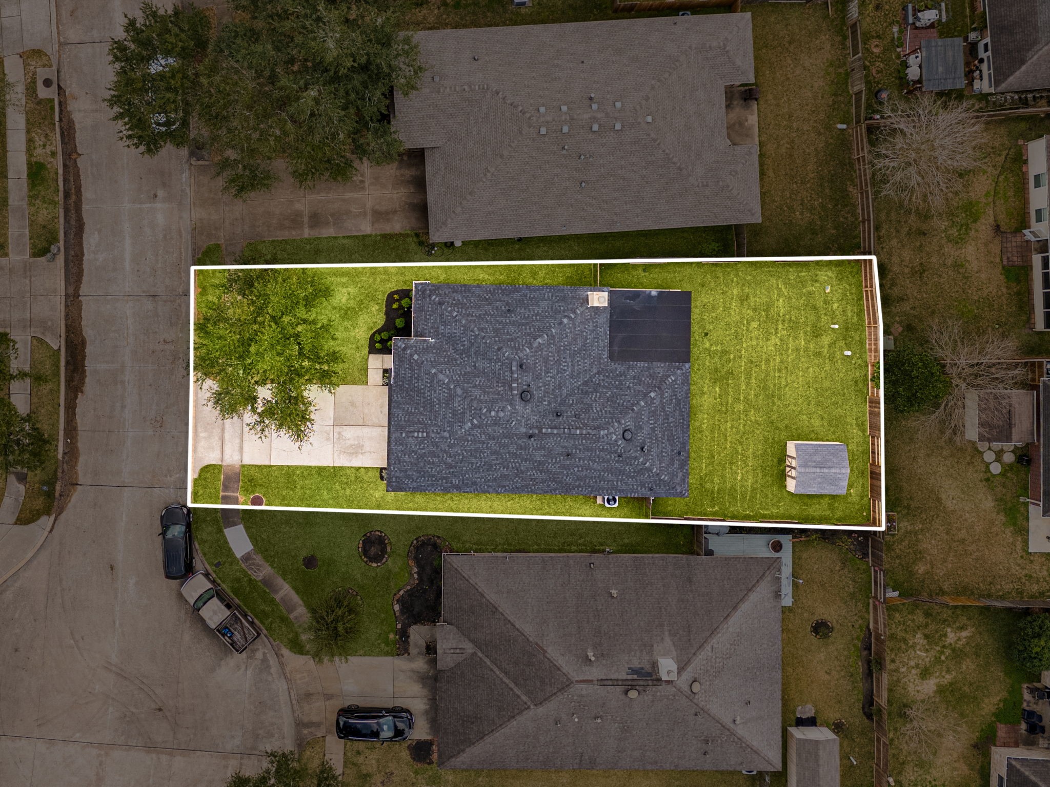 13410 Baron Hill Lane Rosharon, TX 77583 - Photo 37 of 40 an aerial view of a yard