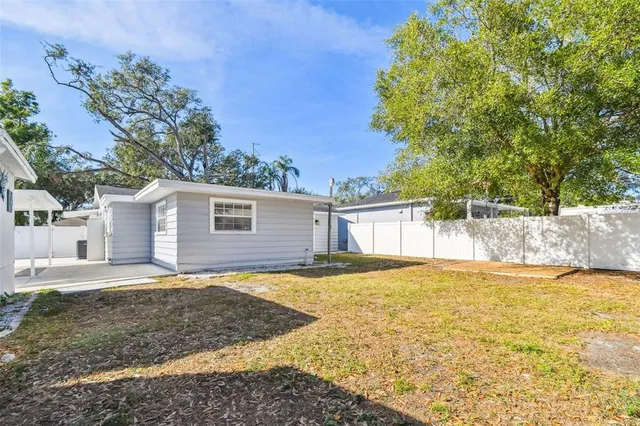a backyard of a house