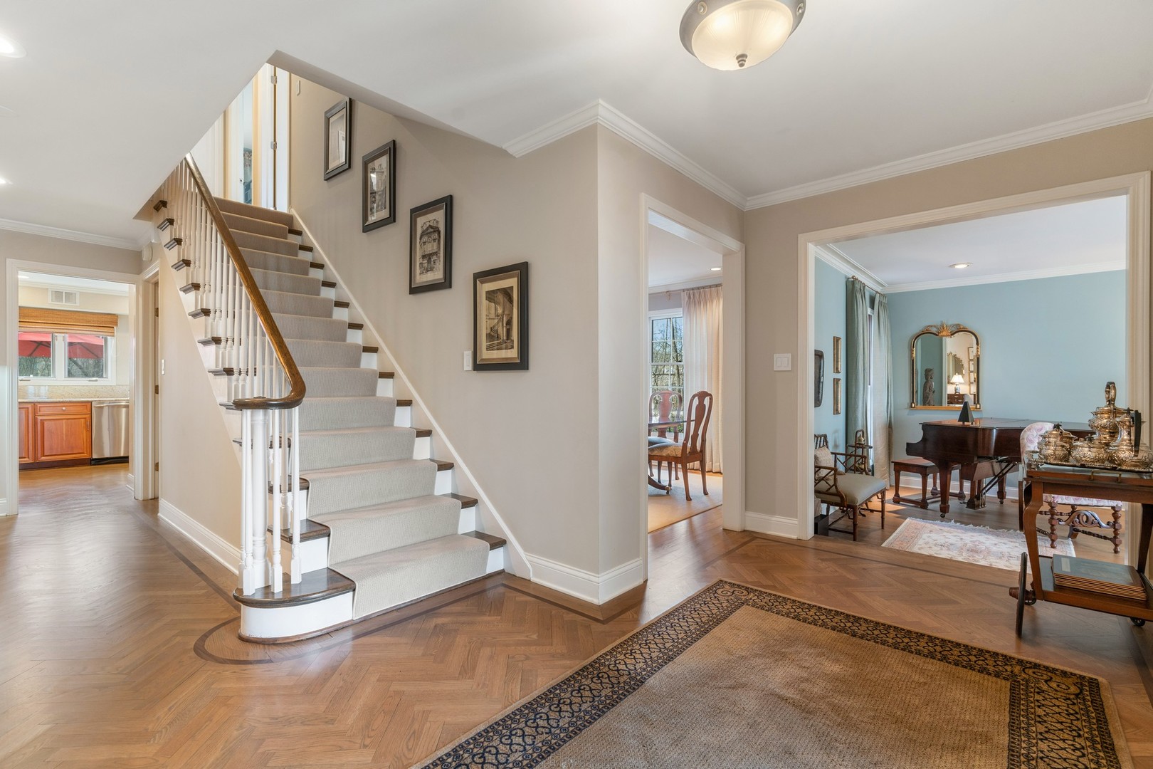 280 Sylvan Road Glencoe, IL 60022 - Photo 3 of 45 a living room with lots of furniture and a wooden floor