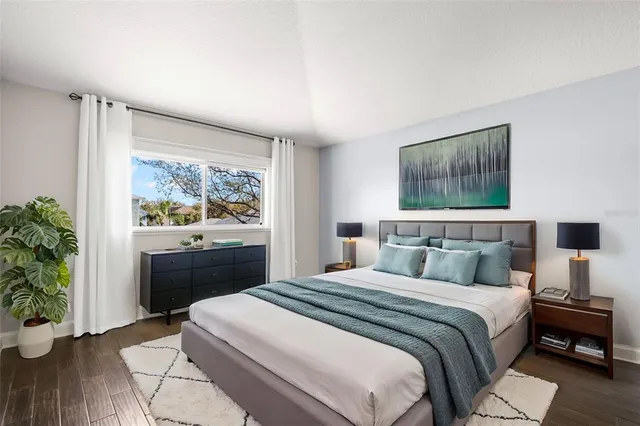 an aerial view of multiple house