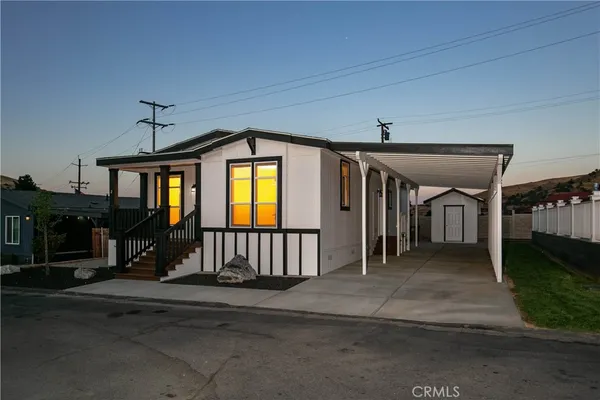 a front view of a house