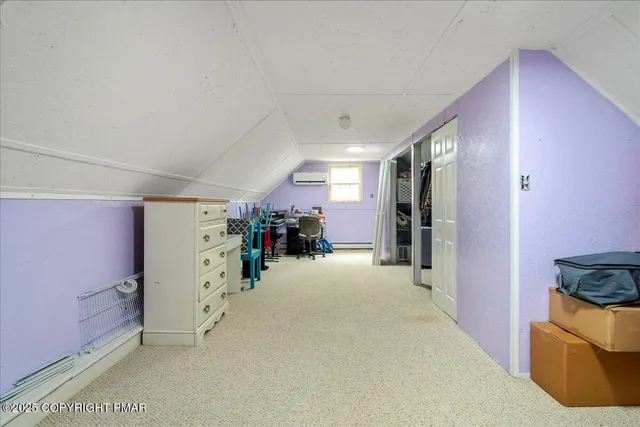 a storage room with furniture