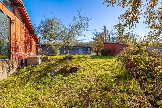 a view of outdoor space with garden