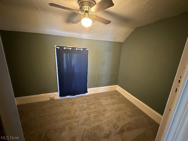 3231 Riverside Avenue Cleveland, OH 44109 - Photo 8 of 37 Carpeted empty room featuring ceiling fan and lofted ceiling