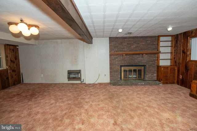 a car parked in a garage