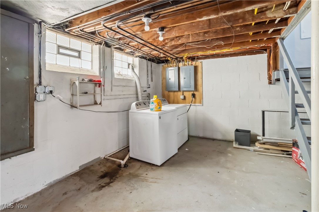 13641 Cedar Road Cleveland, OH 44118 - Photo 25 of 42 Basement with independent washer and dryer and electric panel