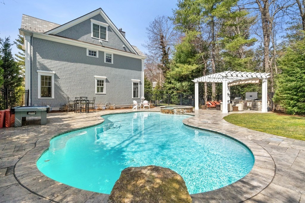 55 Edmunds Road Wellesley, MA 02481 - Photo 39 of 40 a view of a house with swimming pool