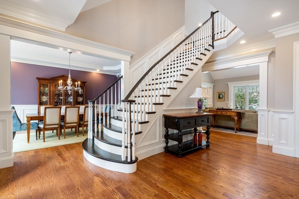 55 Edmunds Road Wellesley, MA 02481 - Photo 5 of 40 a view of entryway dining room and hall with wooden floor