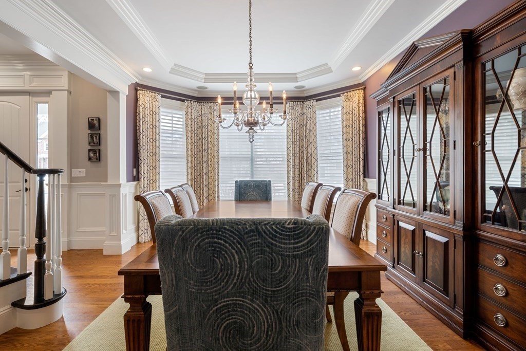55 Edmunds Road Wellesley, MA 02481 - Photo 10 of 40 a view of a dining room with furniture window and wooden floor