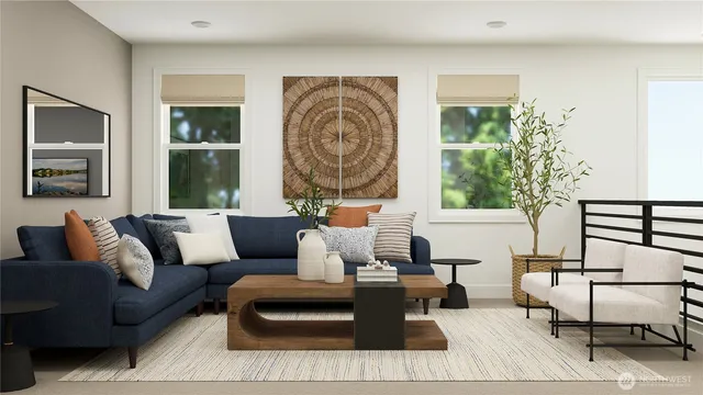 a room with cabinets and dust bin