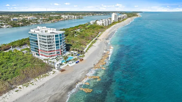 a view of a city and an ocean view
