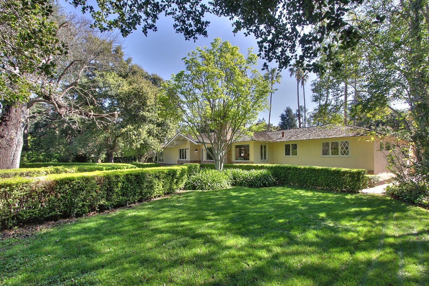 35 Selby Lane Atherton, CA 94027 - Photo 29 of 30 a front view of a house with a yard