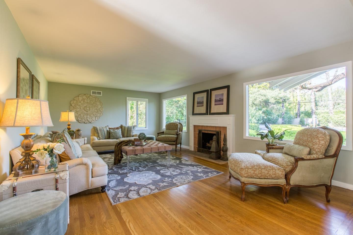 35 Selby Lane Atherton, CA 94027 - Photo 5 of 30 a living room with furniture fireplace and a table
