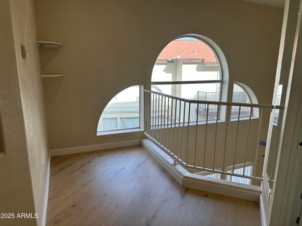 a view of a livingroom with a flat screen tv