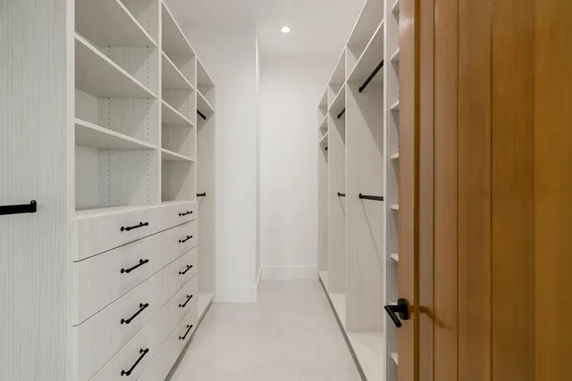 a swimming pool with a garden view