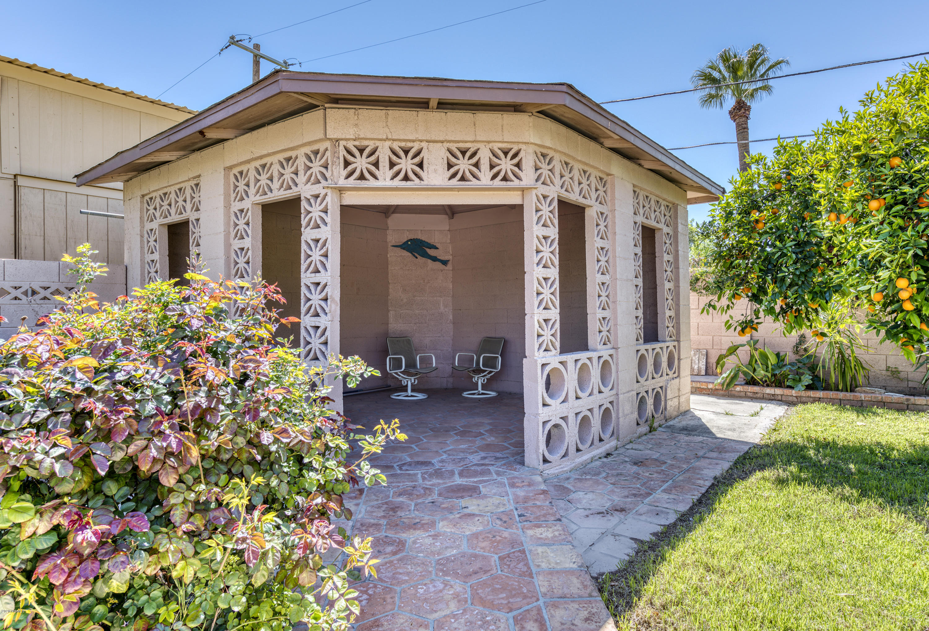 215 East Griswold Road Phoenix, AZ 85020 - Photo 29 of 31 Second Gazebo ~ Citrus Trees