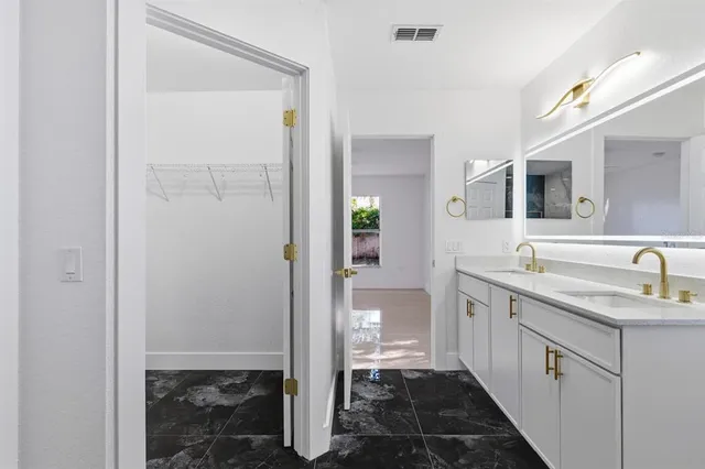 a view of small space with racks on the wall