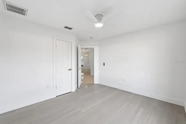 an empty room with a window