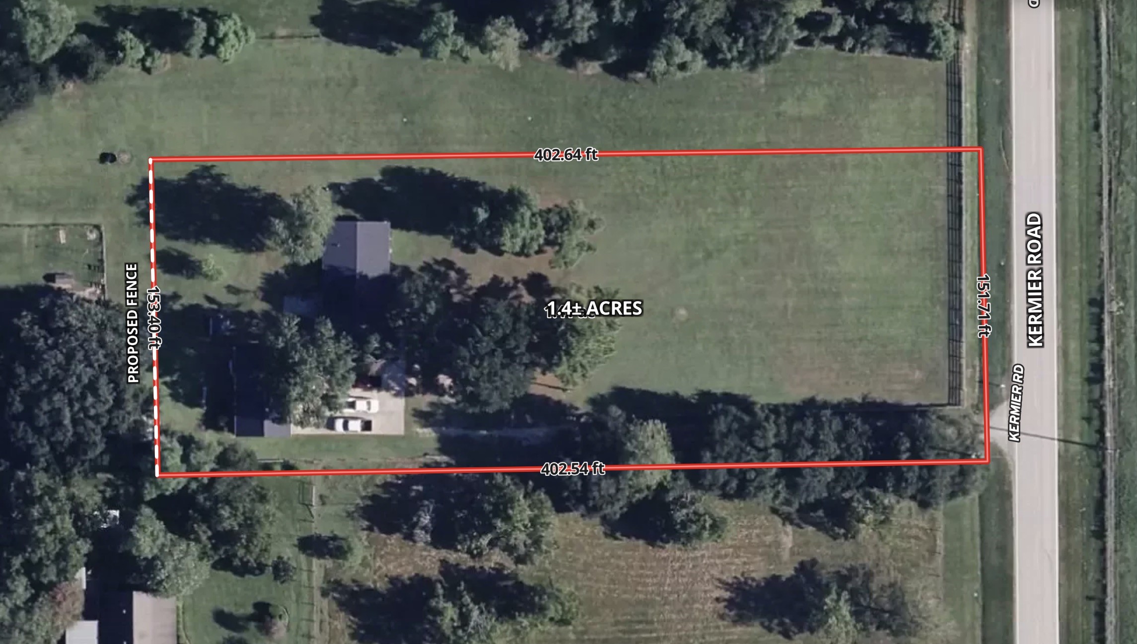 19635 Kermier Road Waller, TX 77484 - Photo 26 of 27 Aerial view showing the approximate area included in the lease outlined for reference.
