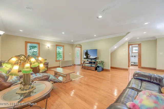 a spacious bathroom with a bathtub and a shower