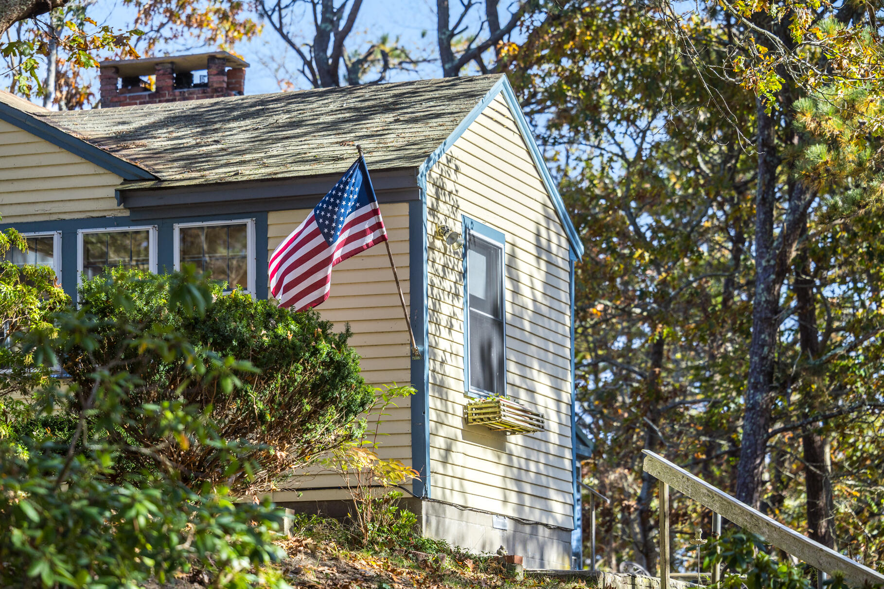 25 1st Avenue Wellfleet, MA 02667 - Photo 46 of 56 a view of a house with a small yard and plants